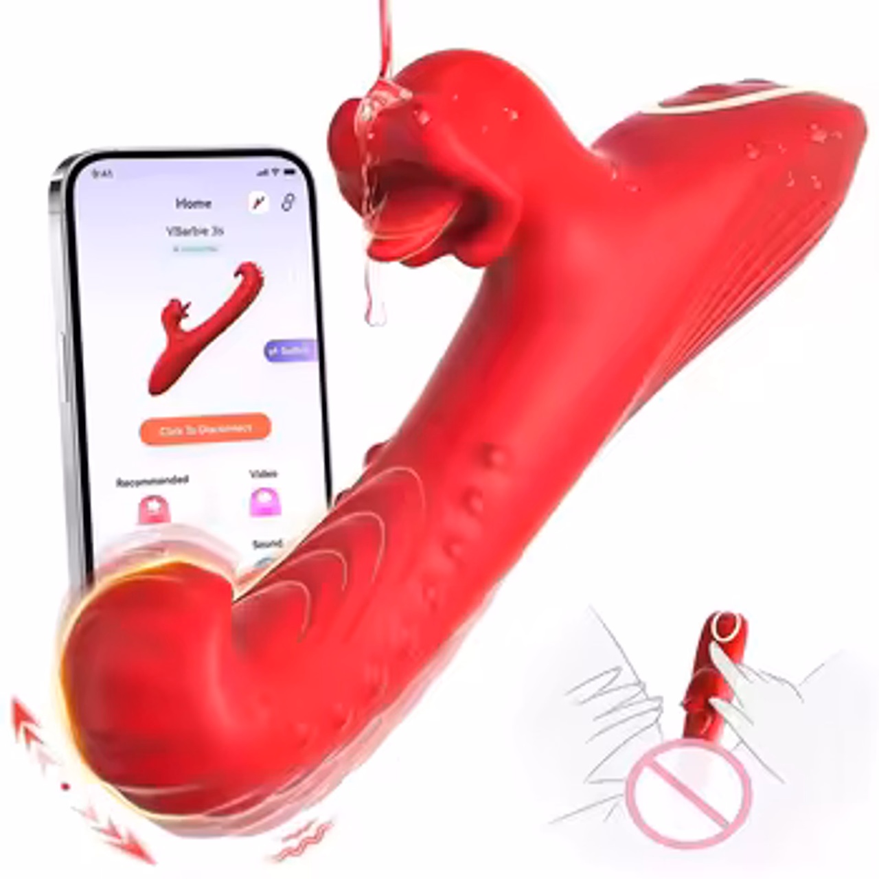 Tongue style personal massager